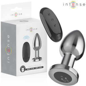 Intense - Plug Anal 10 Vibraciones Metal con Control Remoto