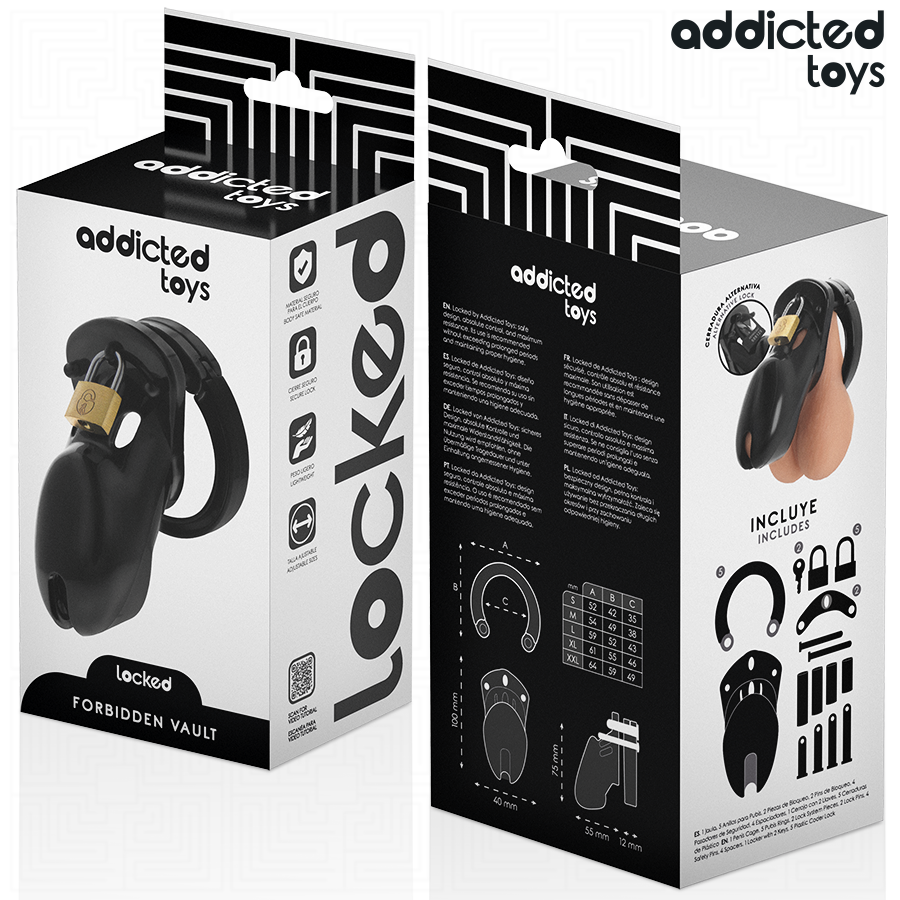 Addicted Toys Locked - Forbidden Vault Jaula Para Pene 10 Cm 6 Addicted Toys Locked - Forbidden Vault Jaula Para Pene 10 Cm - Imagen 6