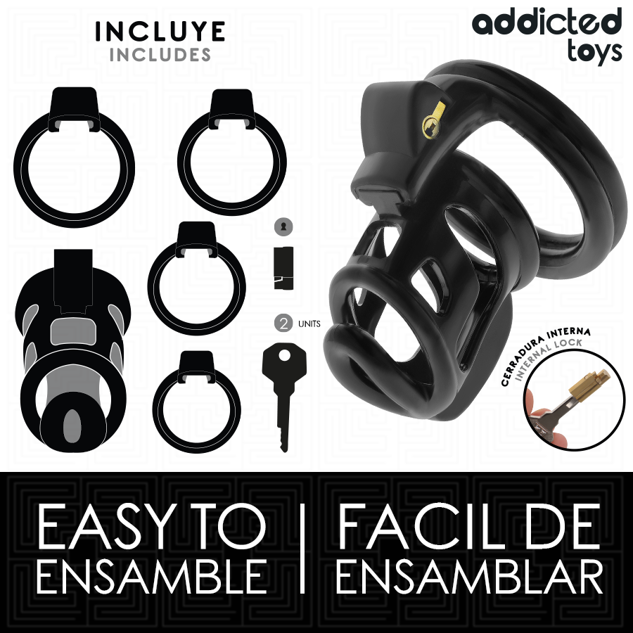 Addicted Toys Locked - Gilden Cage Jaula Para Pene De Silicona 8,5 Cm 4 Addicted Toys Locked - Gilden Cage Jaula Para Pene De Silicona 8,5 Cm - Imagen 4