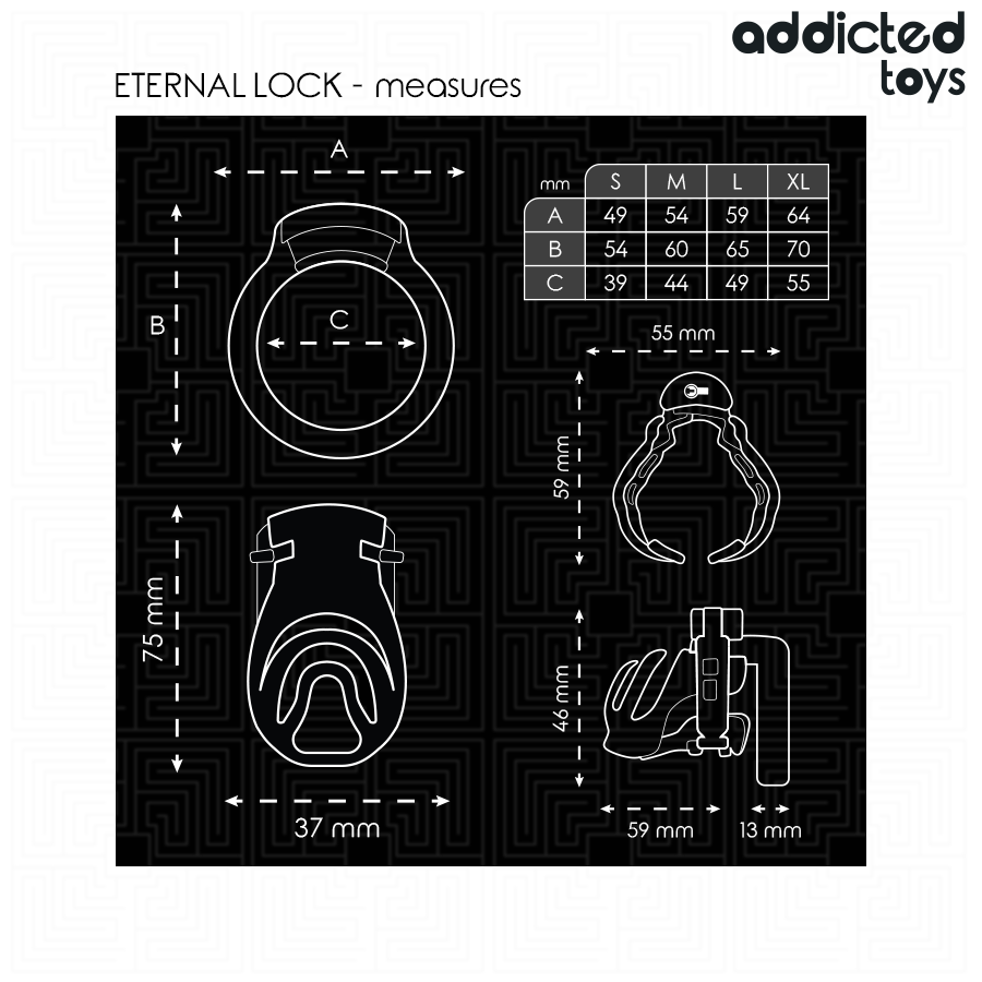 Addicted Toys Locked - Eternal Lock Jaula Para Pene 9 Cm 5 Addicted Toys Locked - Eternal Lock Jaula Para Pene 9 Cm - Imagen 5