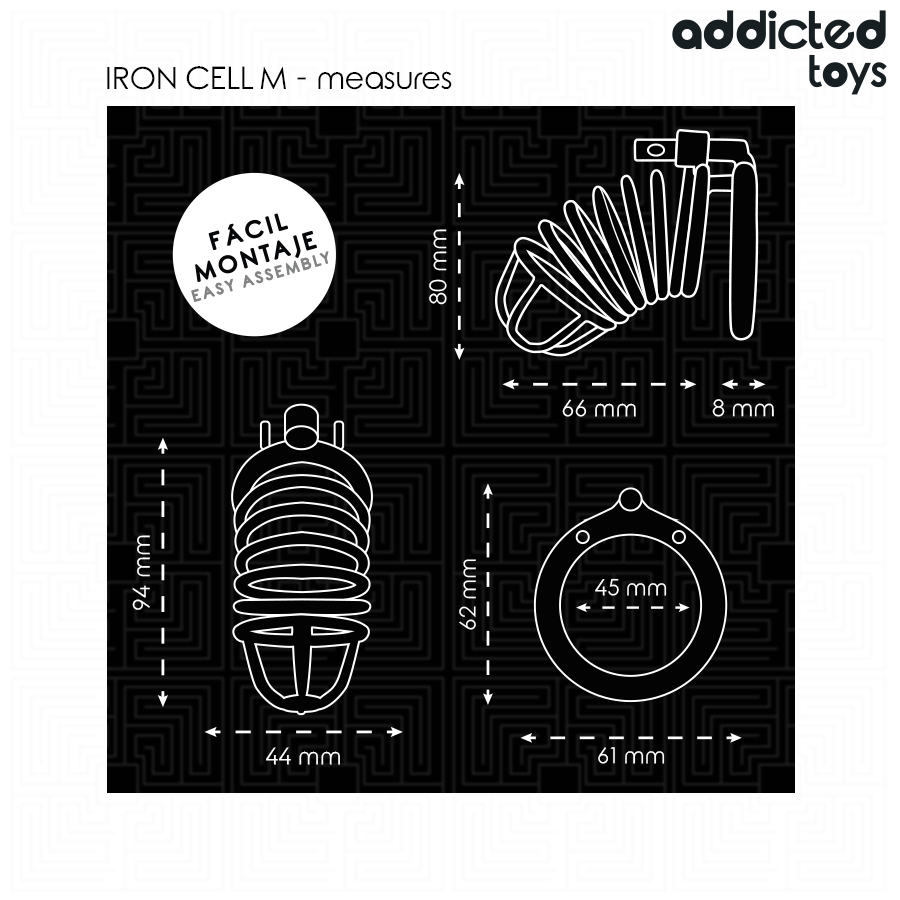Addicted Toys Locked - Iron Cell Jaula Para Pene De Metal 5 Addicted Toys Locked - Iron Cell Jaula Para Pene De Metal - Imagen 5