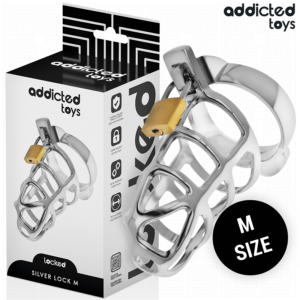 Addicted Toys Locked - Silver Lock Jaula para Pene de Metal