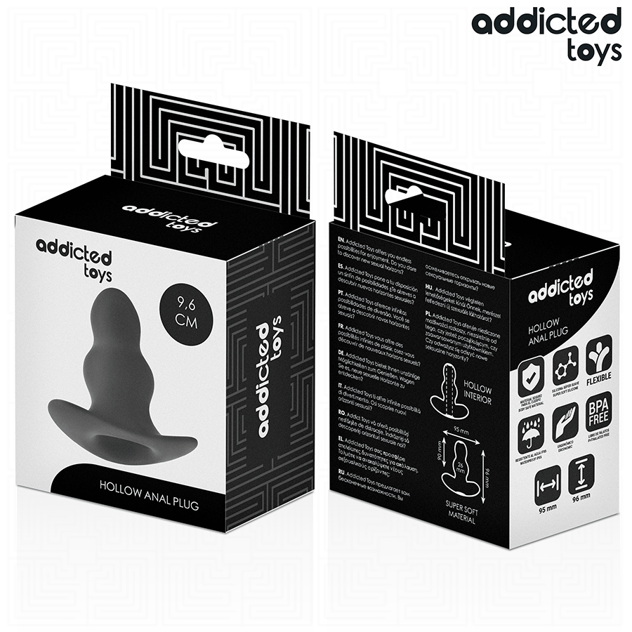 Addicted Toys - Plug Anal Hueco Silicona Talla M 9,6 Cm 7 Addicted Toys - Plug Anal Hueco Silicona Talla M 9,6 Cm - Imagen 7