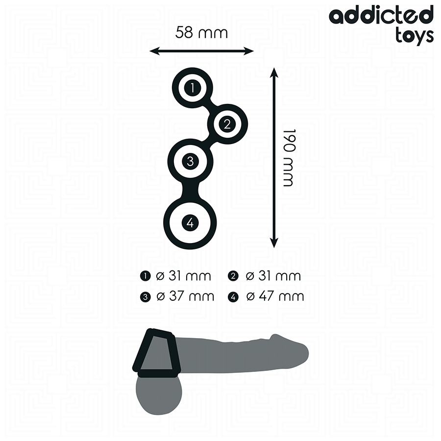 Addicted Toys - Anillo Para El Pene Con Divisores Para Testículos 4 Addicted Toys - Anillo Para El Pene Con Divisores Para Testículos - Imagen 4
