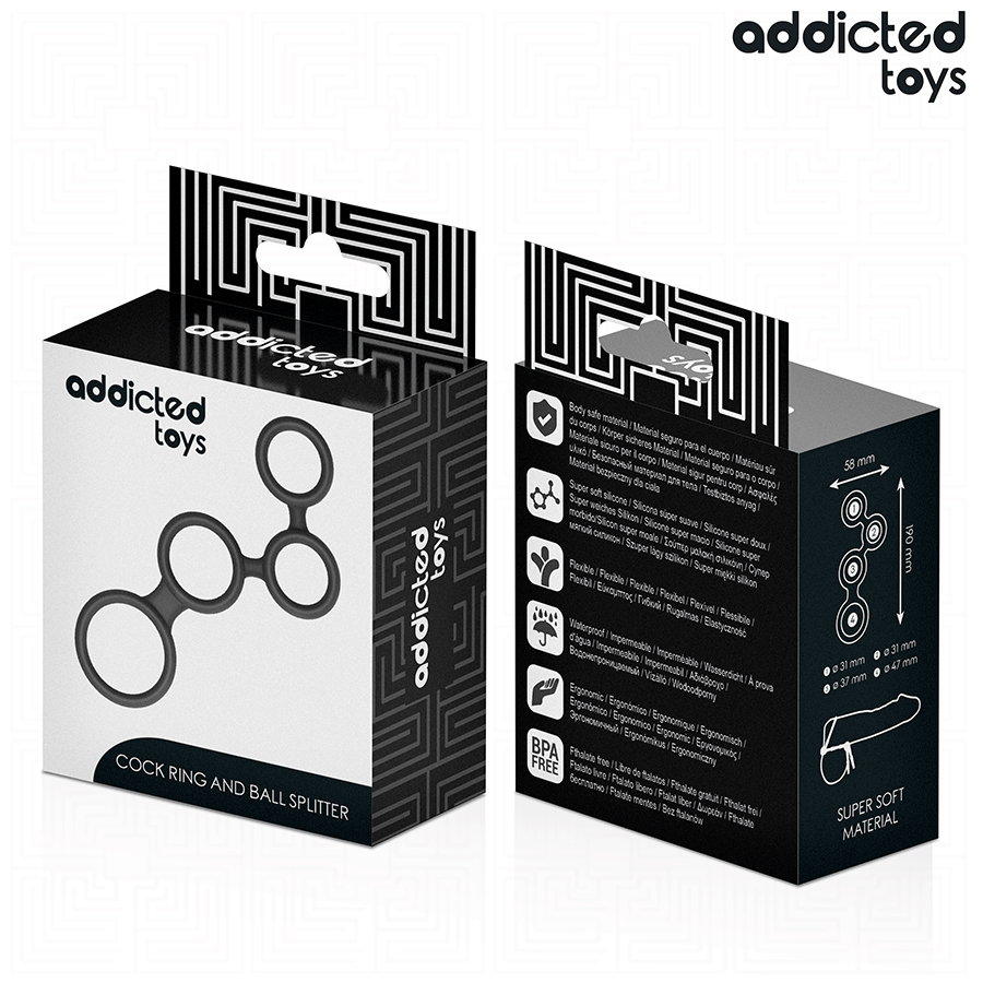 Addicted Toys - Anillo Para El Pene Con Divisores Para Testículos 7 Addicted Toys - Anillo Para El Pene Con Divisores Para Testículos - Imagen 7