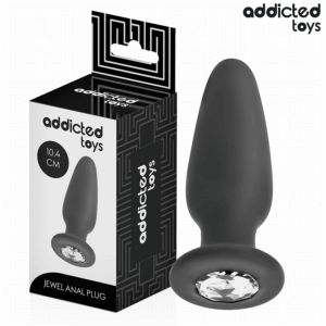 Addicted Toys - Plug Anal con Joya Silicona Talla M 10,4 Cm