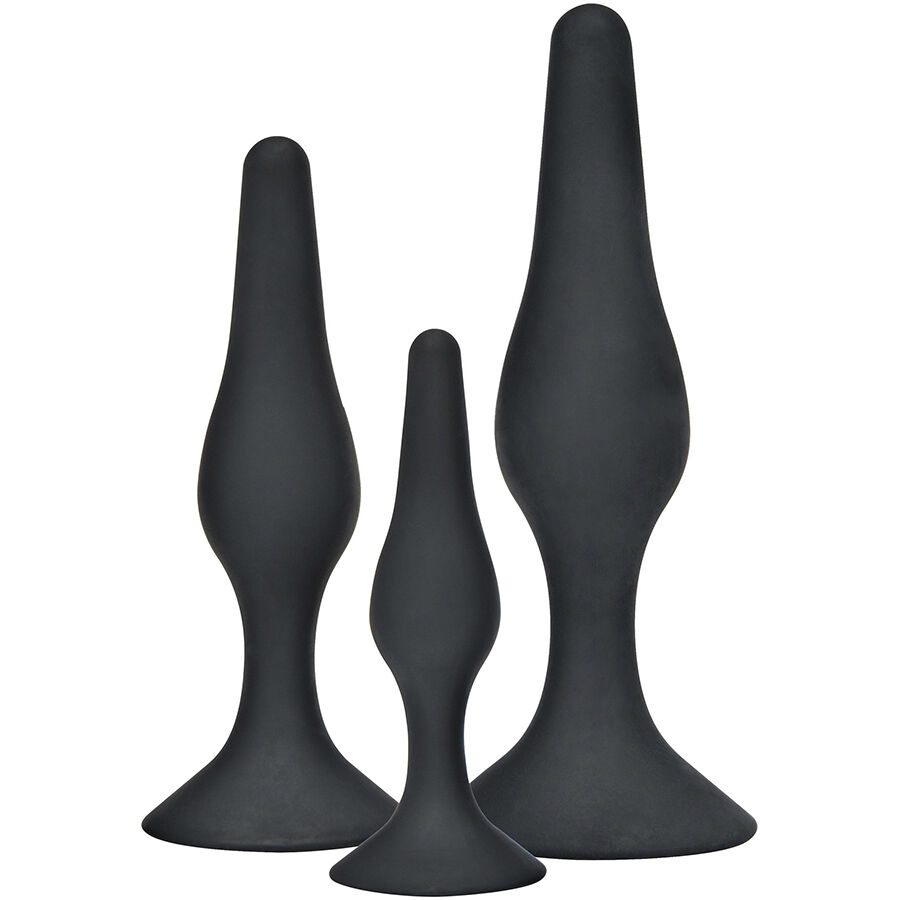 Toyjoy - Anal Play Curvy Companions Plug Anal 3 Piezas Negro 1 Toyjoy - Anal Play Curvy Companions Plug Anal 3 Piezas Negro