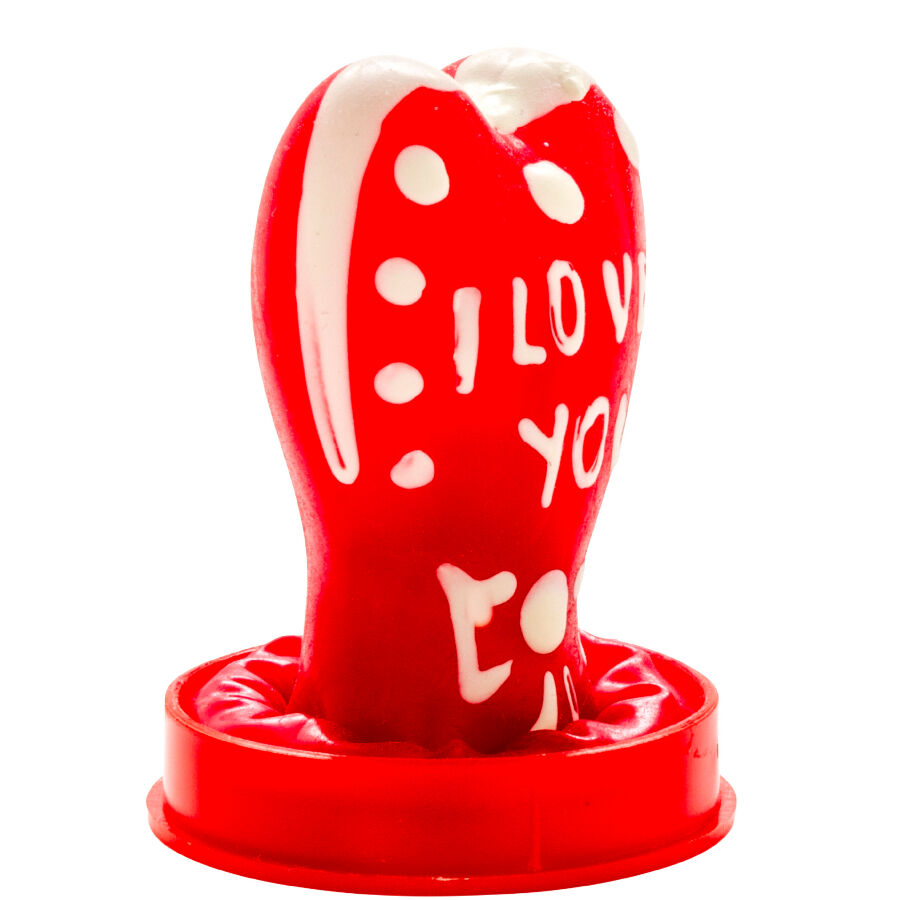 Condomerie - Preservativo Decorativo Pintado A Mano Corazón - Te Amo Modelo 1 4 Condomerie - Preservativo Decorativo Pintado A Mano Corazón - Te Amo Modelo 1 - Imagen 4