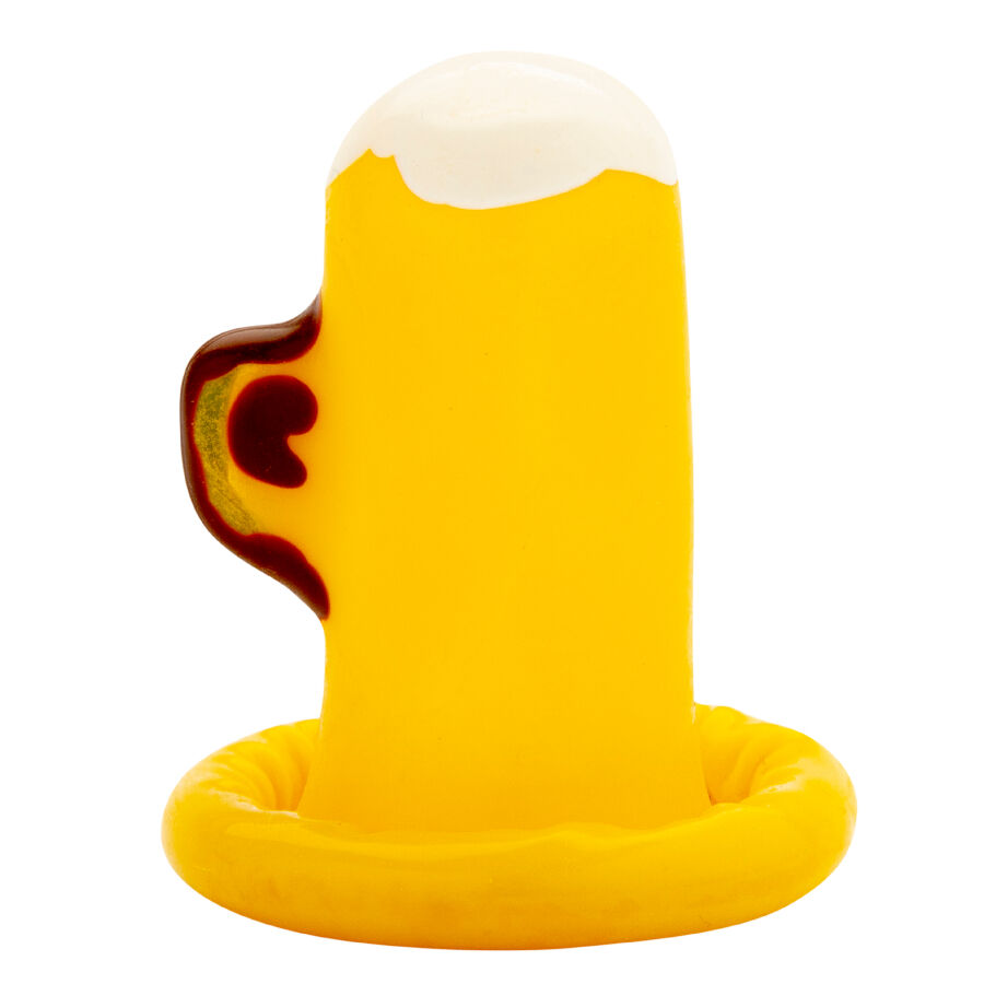 Condomerie - Preservativo Decorativo Pintado A Mano Vaso De Cerveza 4 Condomerie - Preservativo Decorativo Pintado A Mano Vaso De Cerveza - Imagen 4
