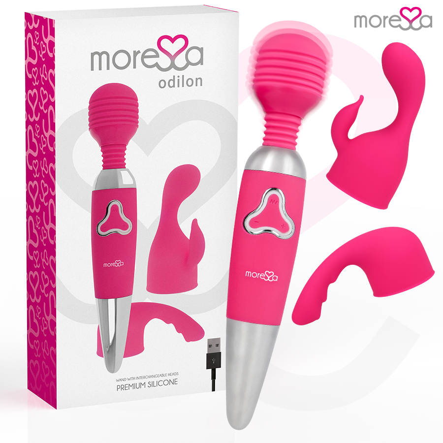 Moressa - Odilon Wand Potente Motor Mas Dos Cabezales Premium Silicone Recargable 1 Moressa - Odilon Wand Potente Motor Mas Dos Cabezales Premium Silicone Recargable