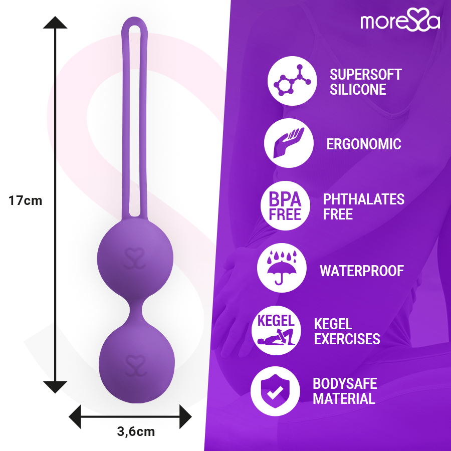 Moressa - Osian Three Entrenamiento Suelo Pelvico 85 Gr Premium Silicona Lila 4 Moressa - Osian Three Entrenamiento Suelo Pelvico 85 Gr Premium Silicona Lila - Imagen 4