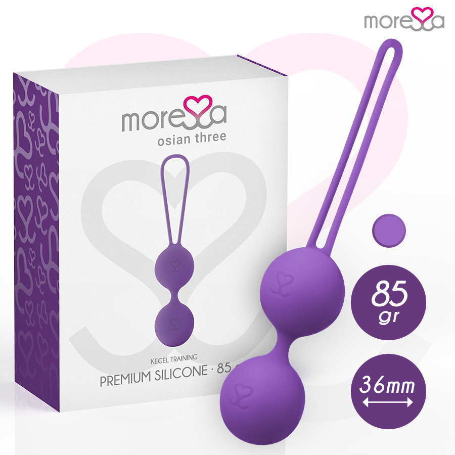Moressa - Osian Three Entrenamiento Suelo Pelvico 85 Gr Premium Silicona Lila 1 Moressa - Osian Three Entrenamiento Suelo Pelvico 85 Gr Premium Silicona Lila