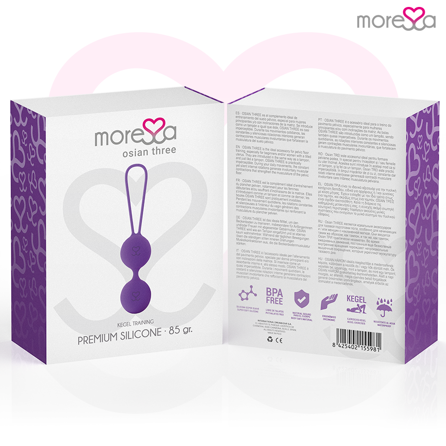 Moressa - Osian Three Entrenamiento Suelo Pelvico 85 Gr Premium Silicona Lila 7 Moressa - Osian Three Entrenamiento Suelo Pelvico 85 Gr Premium Silicona Lila - Imagen 7