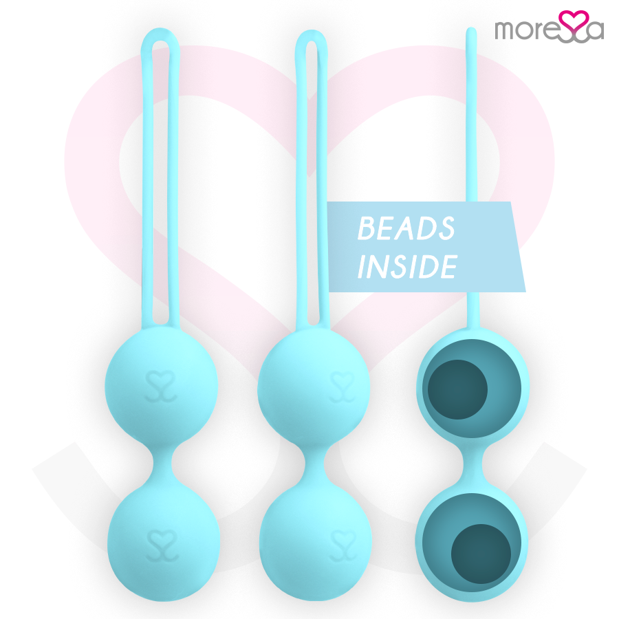 Moressa - Osian Three Entrenamiento Suelo Pelvico 85 Gr Premium Silicona Turquesa 2 Moressa - Osian Three Entrenamiento Suelo Pelvico 85 Gr Premium Silicona Turquesa - Imagen 2