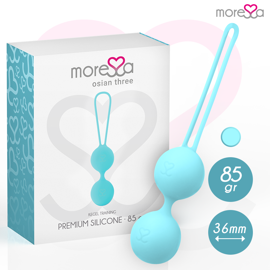 Moressa - Osian Three Entrenamiento Suelo Pelvico 85 Gr Premium Silicona Turquesa 1 Moressa - Osian Three Entrenamiento Suelo Pelvico 85 Gr Premium Silicona Turquesa