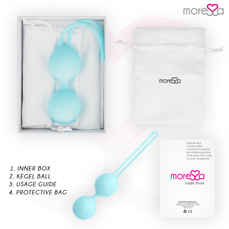 Moressa - Osian Three Entrenamiento Suelo Pelvico 85 Gr Premium Silicona Turquesa 6 Moressa - Osian Three Entrenamiento Suelo Pelvico 85 Gr Premium Silicona Turquesa - Imagen 6