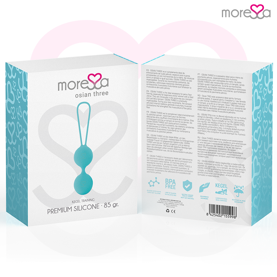 Moressa - Osian Three Entrenamiento Suelo Pelvico 85 Gr Premium Silicona Turquesa 7 Moressa - Osian Three Entrenamiento Suelo Pelvico 85 Gr Premium Silicona Turquesa - Imagen 7