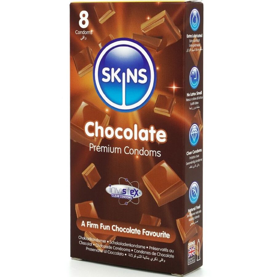 Skins - Preservativos Premium Sabor Chocolate Pack 8 2 Skins - Preservativos Premium Sabor Chocolate Pack 8 - Imagen 2