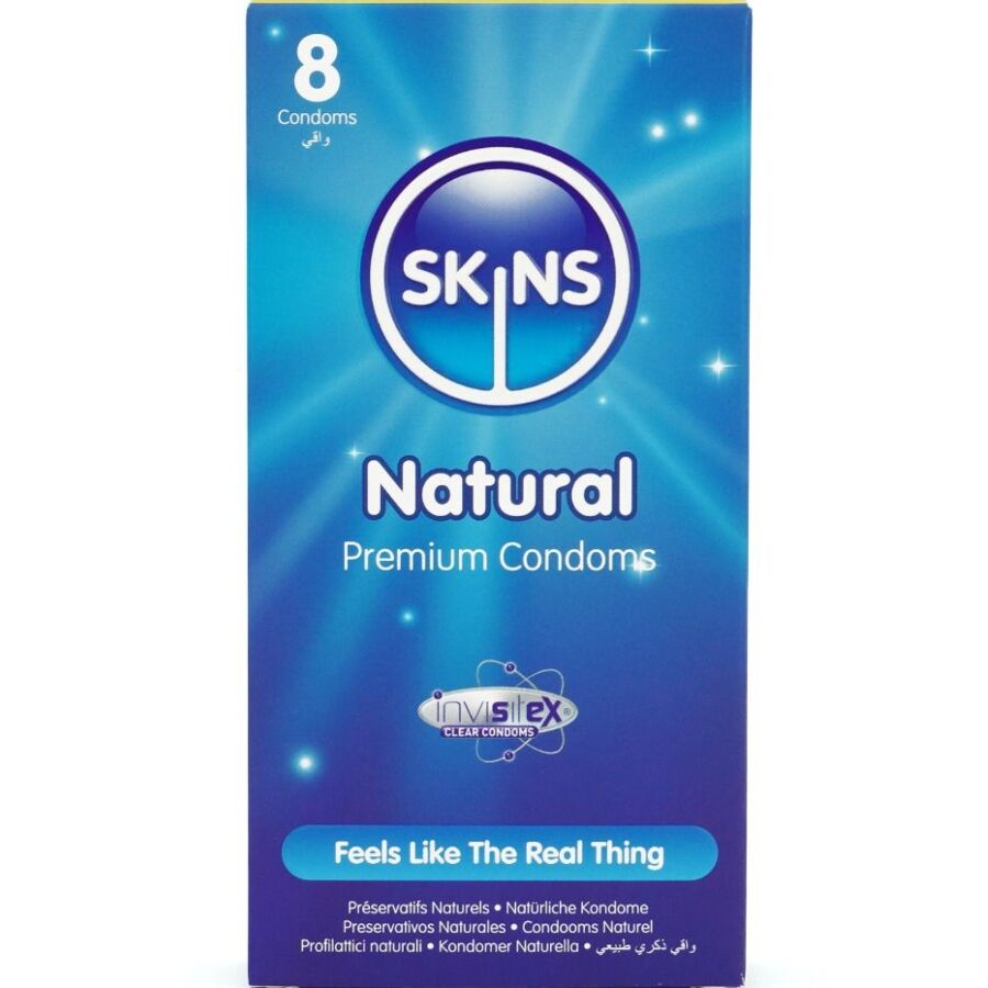 Skins - Natural Preservativos Premium Pack 8 1 Skins - Natural Preservativos Premium Pack 8