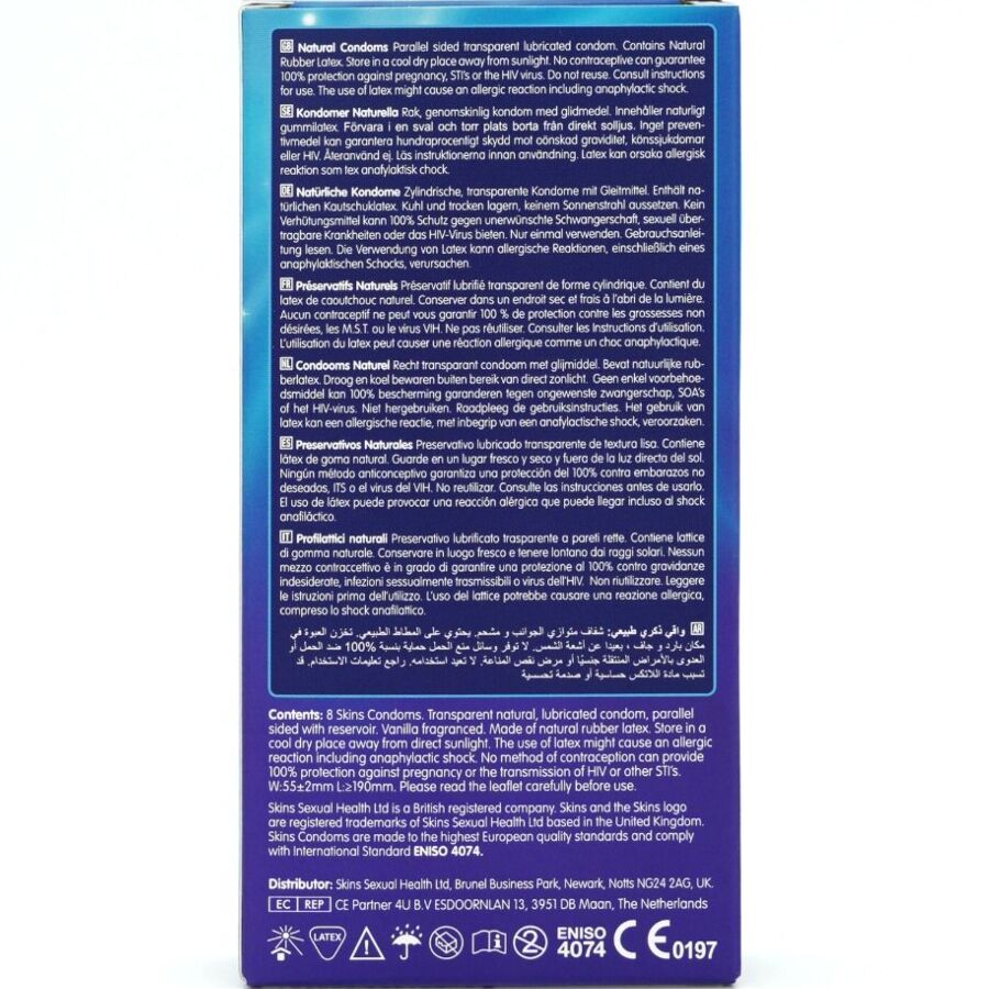 Skins - Natural Preservativos Premium Pack 8 4 Skins - Natural Preservativos Premium Pack 8 - Imagen 4