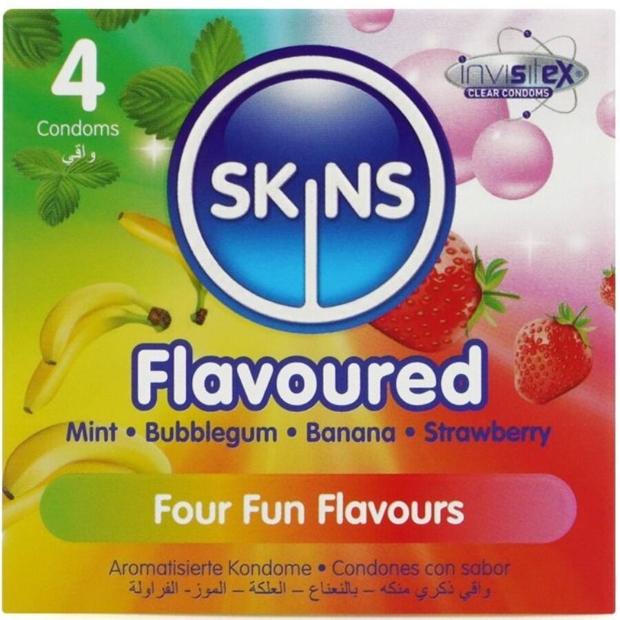 Skins - Multi Sabores Preservativos Premium Pack 4 1 Skins - Multi Sabores Preservativos Premium Pack 4
