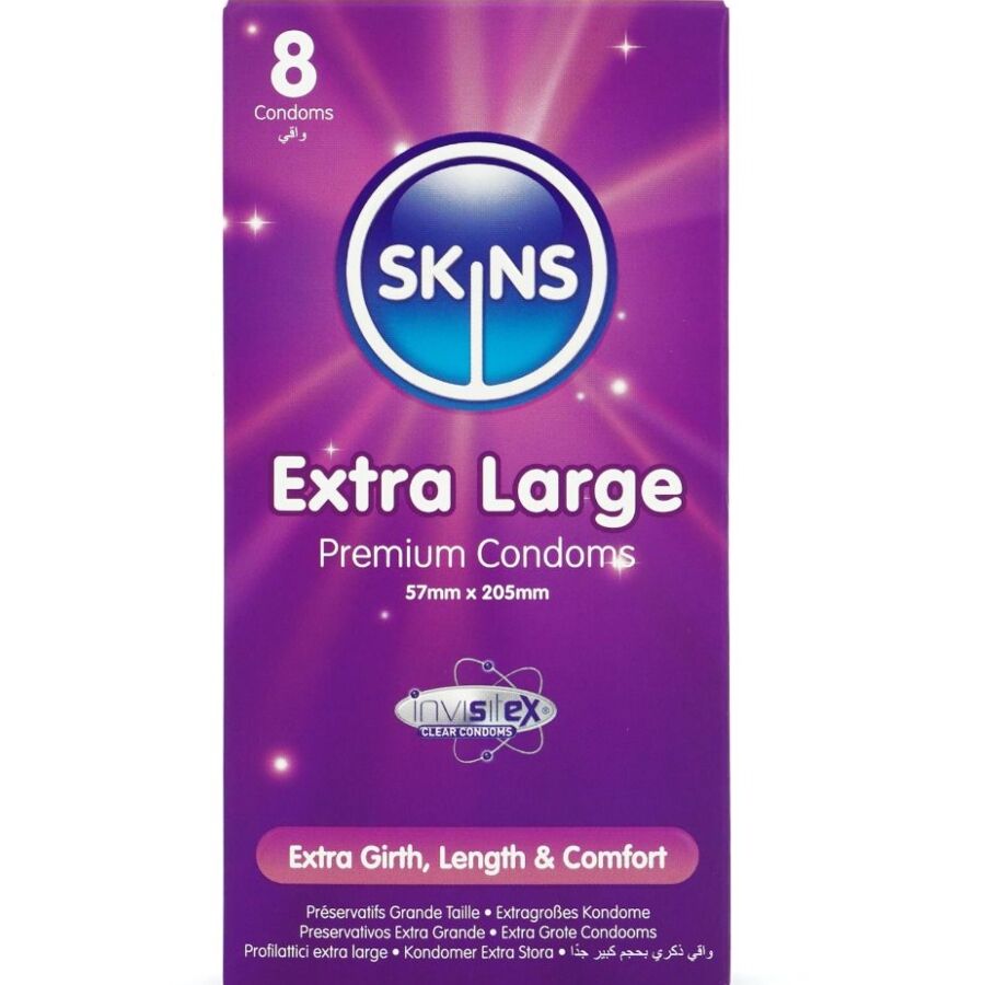 Skins - Tamaño Xl Preservativos Premium Pack 8 1 Skins - Tamaño Xl Preservativos Premium Pack 8