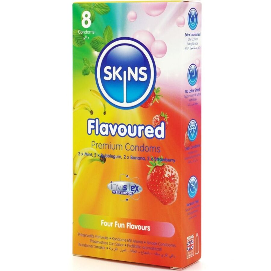 Skins - Multi Sabores Preservativos Premium Pack 8 2 Skins - Multi Sabores Preservativos Premium Pack 8 - Imagen 2