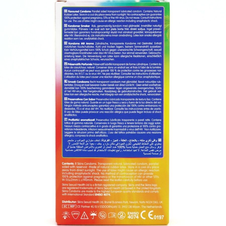 Skins - Multi Sabores Preservativos Premium Pack 8 4 Skins - Multi Sabores Preservativos Premium Pack 8 - Imagen 4