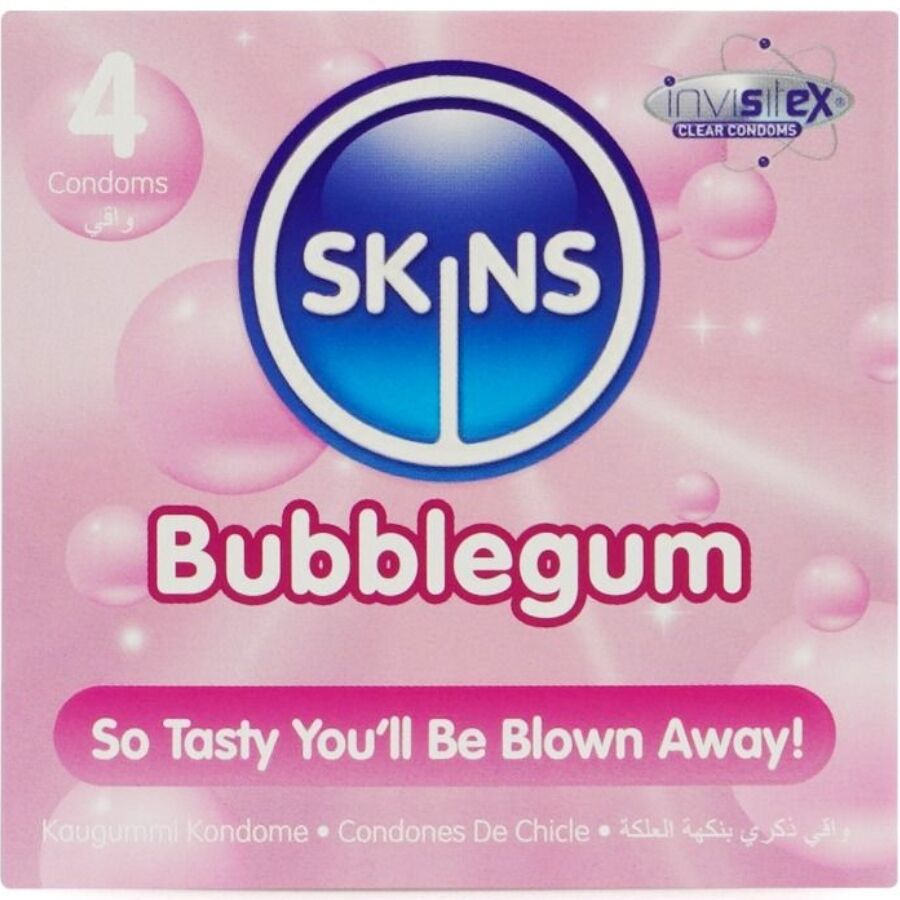 Skins - Preservativos Premium Sabor Chicle Pack 4 1 Skins - Preservativos Premium Sabor Chicle Pack 4