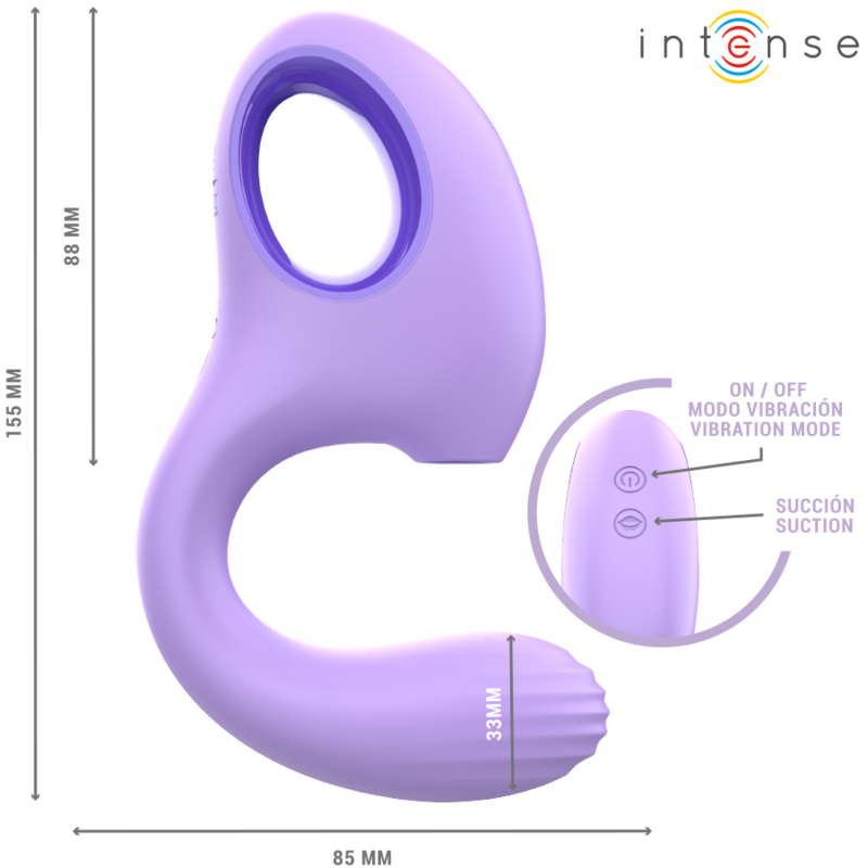 Intense - Baxter Vibrador &Amp; Estimulador Violeta 6 Intense - Baxter Vibrador &Amp; Estimulador Violeta - Imagen 6