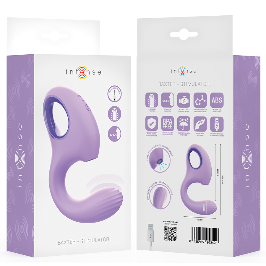 Intense - Baxter Vibrador &Amp; Estimulador Violeta 8 Intense - Baxter Vibrador &Amp; Estimulador Violeta - Imagen 8