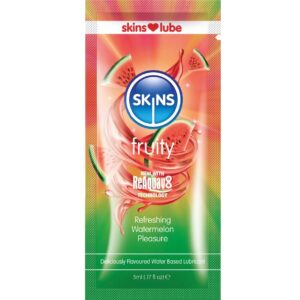 Skins - Fruity Lubricante Base de Agua Sandía Monodosis 5 Ml
