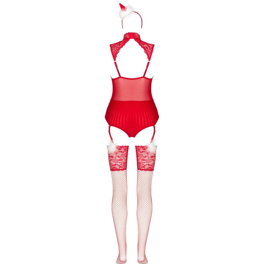 Livco Corsetti Fashion - Limpid Snowflakes Lc 90604 Body + Medias + Diadema Navideña 9 Livco Corsetti Fashion - Limpid Snowflakes Lc 90604 Body + Medias + Diadema Navideña - Imagen 9