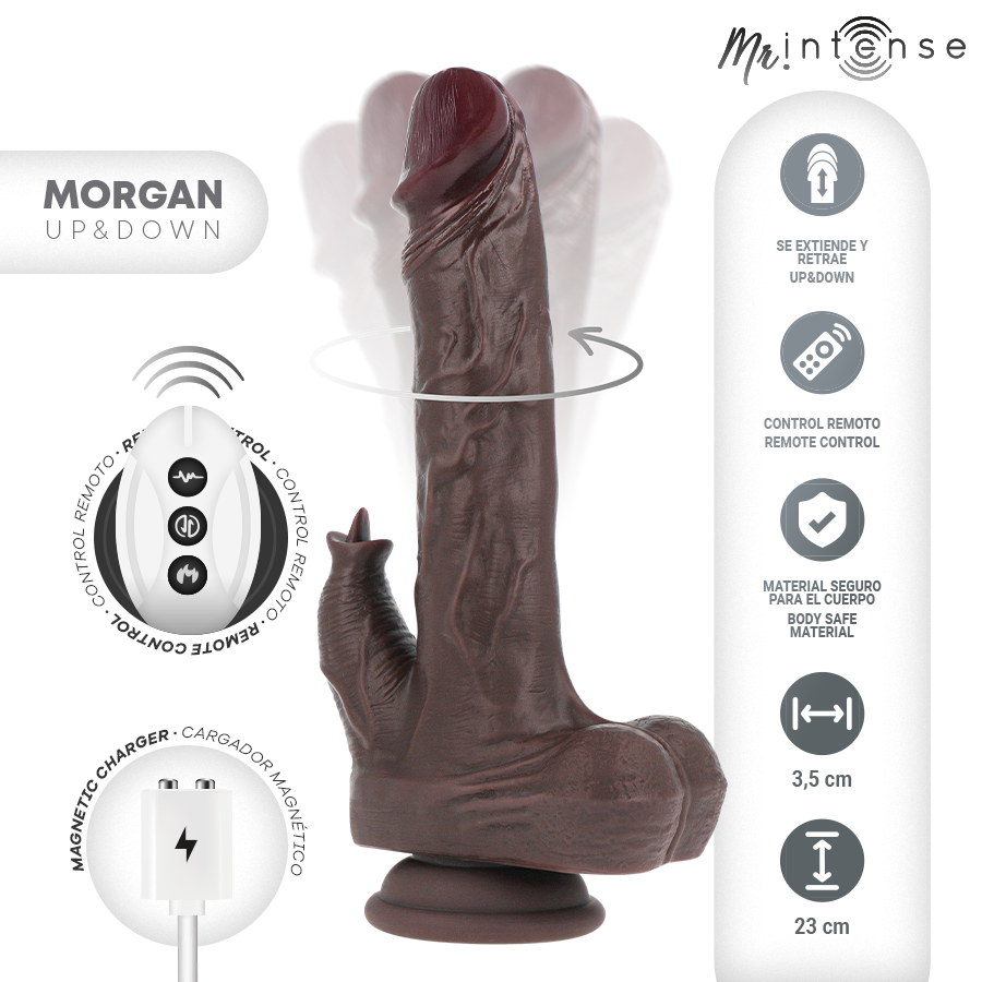 Mr Intense - Morgan Realístico Multifunción Con Vibración Y Up And Down Control Remoto 23 Cm -O- 3.5 Cm 2 Mr Intense - Morgan Realístico Multifunción Con Vibración Y Up And Down Control Remoto 23 Cm -O- 3.5 Cm - Imagen 2