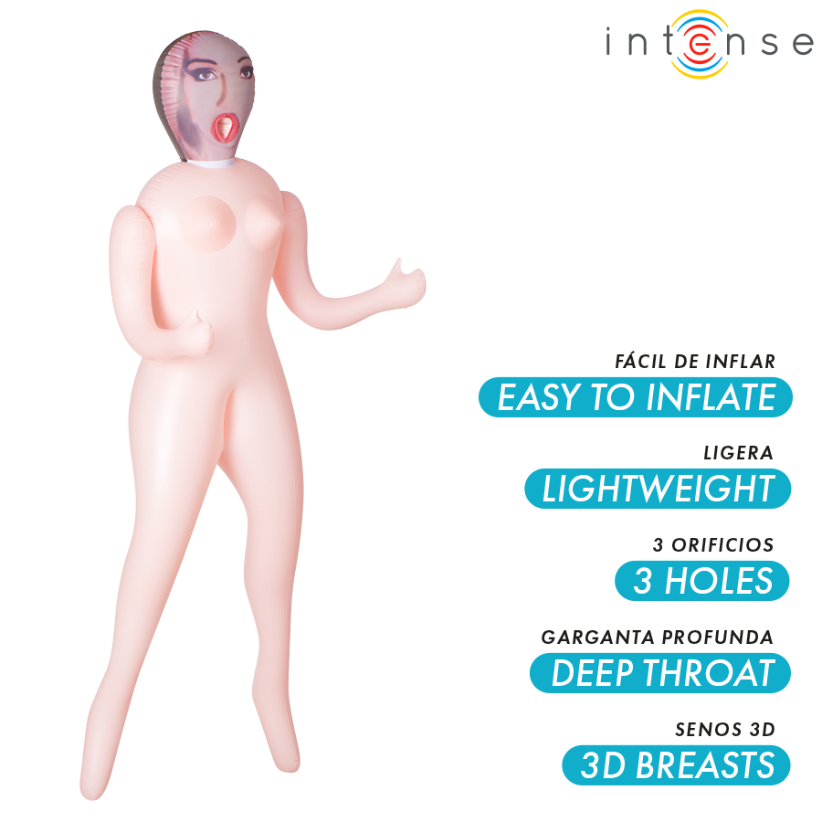 Intense Dolls - Monique Muñeca Hinchable Con Tres Orificios 2 Intense Dolls - Monique Muñeca Hinchable Con Tres Orificios - Imagen 2