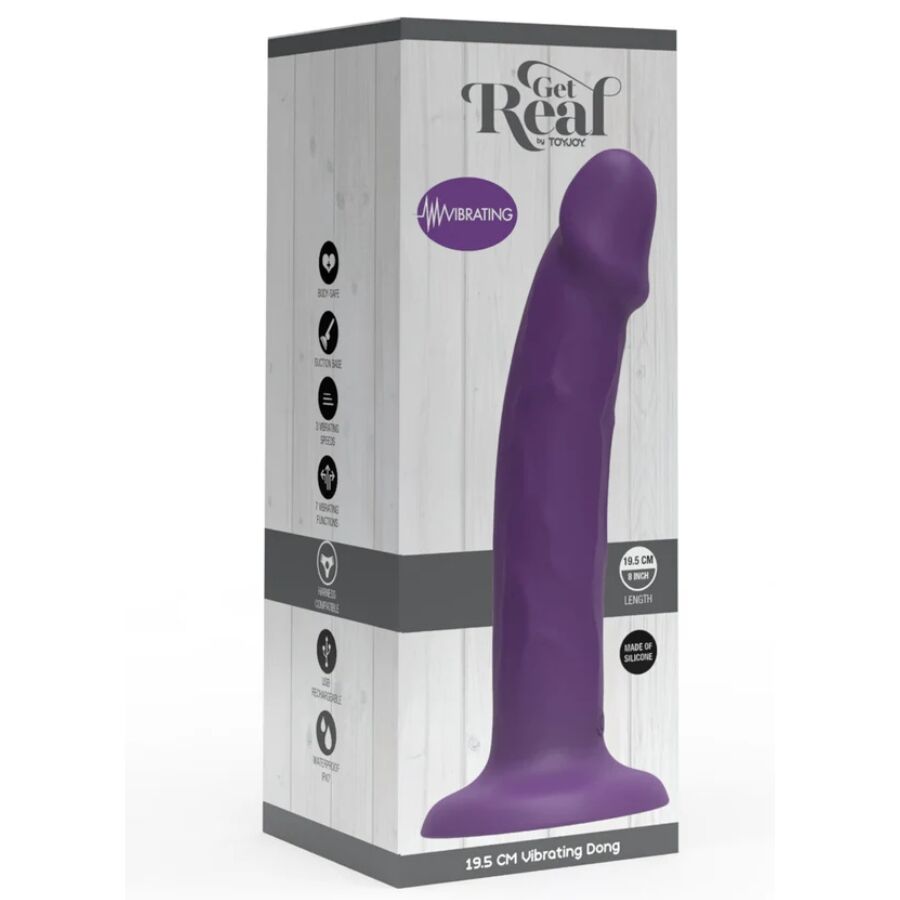 Get Real - Dildo Realista Vibrador De Silicona Morado 19.5 Cm 4 Get Real - Dildo Realista Vibrador De Silicona Morado 19.5 Cm - Imagen 4