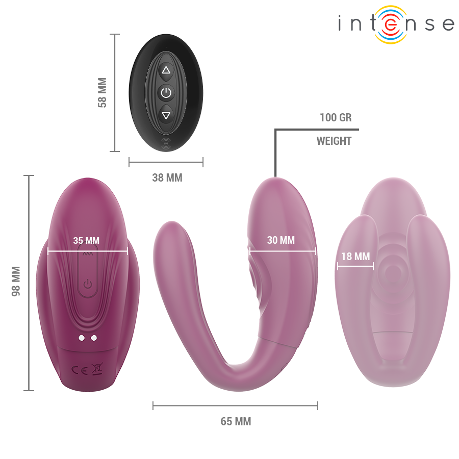 Intense - Sandra Vibrador &Amp; Estimulador De Pinzas Con Golpeteo Control Remoto 6 Intense - Sandra Vibrador &Amp; Estimulador De Pinzas Con Golpeteo Control Remoto - Imagen 6