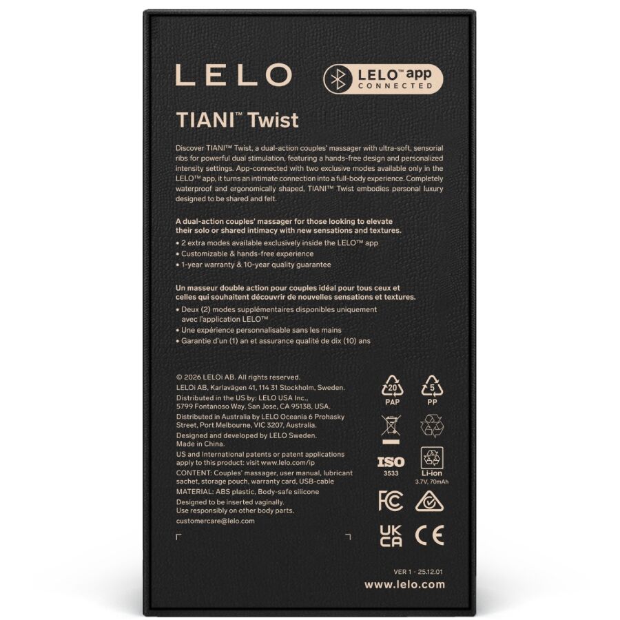 Lelo - Tiani Twist Vibrador Para Parejas Celeste 4 Lelo - Tiani Twist Vibrador Para Parejas Celeste - Imagen 4