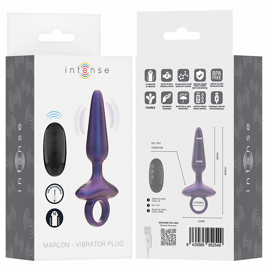 Intense - Marlon Plug Anal Vibrador Modelo 4 Control Remoto 8 Intense - Marlon Plug Anal Vibrador Modelo 4 Control Remoto - Imagen 8
