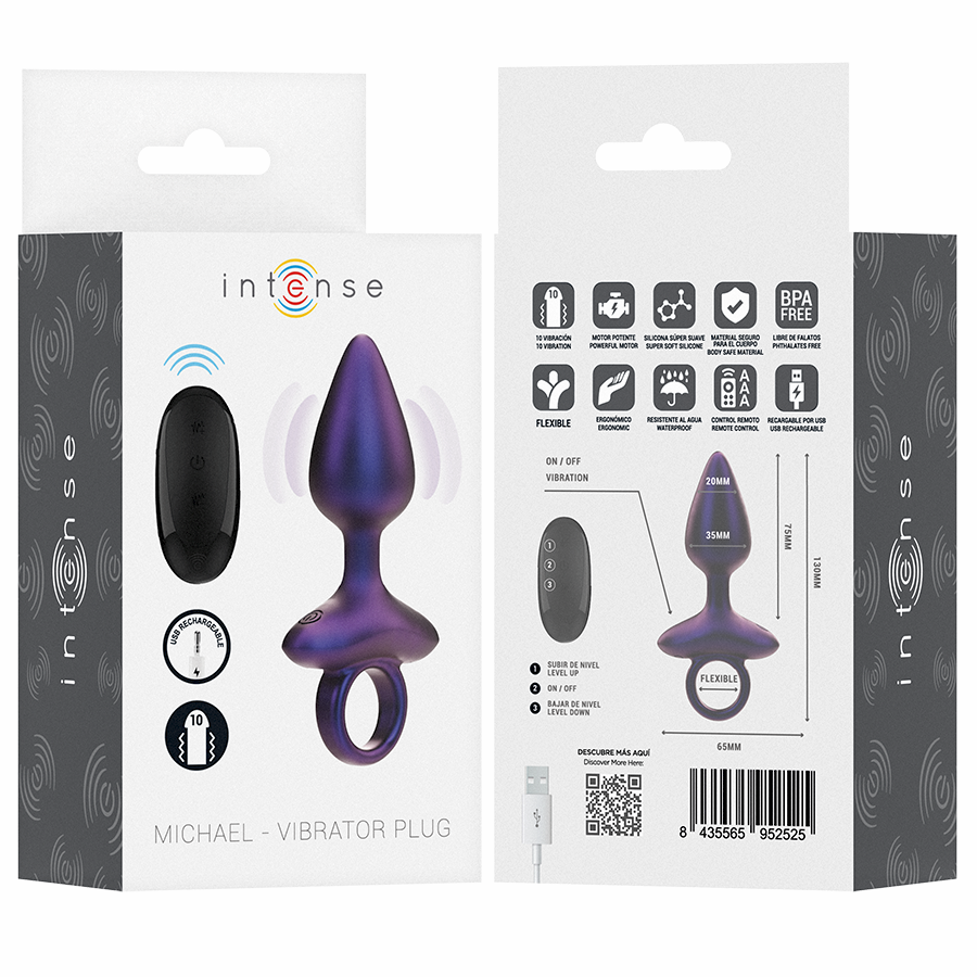 Intense - Michael Plug Anal Vibrador Modelo 2 Control Remoto 8 Intense - Michael Plug Anal Vibrador Modelo 2 Control Remoto - Imagen 8