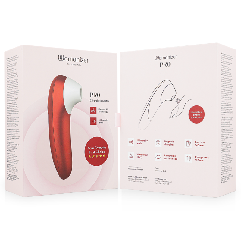 Womanizer - Pro Vibrant Estimulador De Clítoris Burdeos 7 Womanizer - Pro Vibrant Estimulador De Clítoris Burdeos - Imagen 7