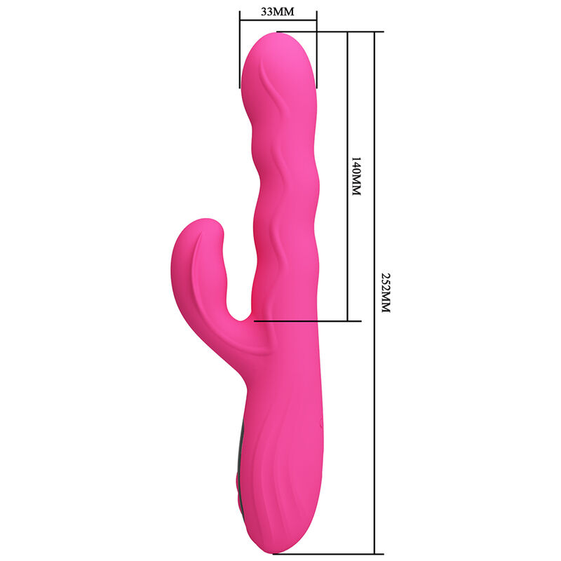 Pretty Love - Winters Vibrador Rabbit Multifunción Con Pantalla Led Rosa 7 Pretty Love - Winters Vibrador Rabbit Multifunción Con Pantalla Led Rosa - Imagen 7