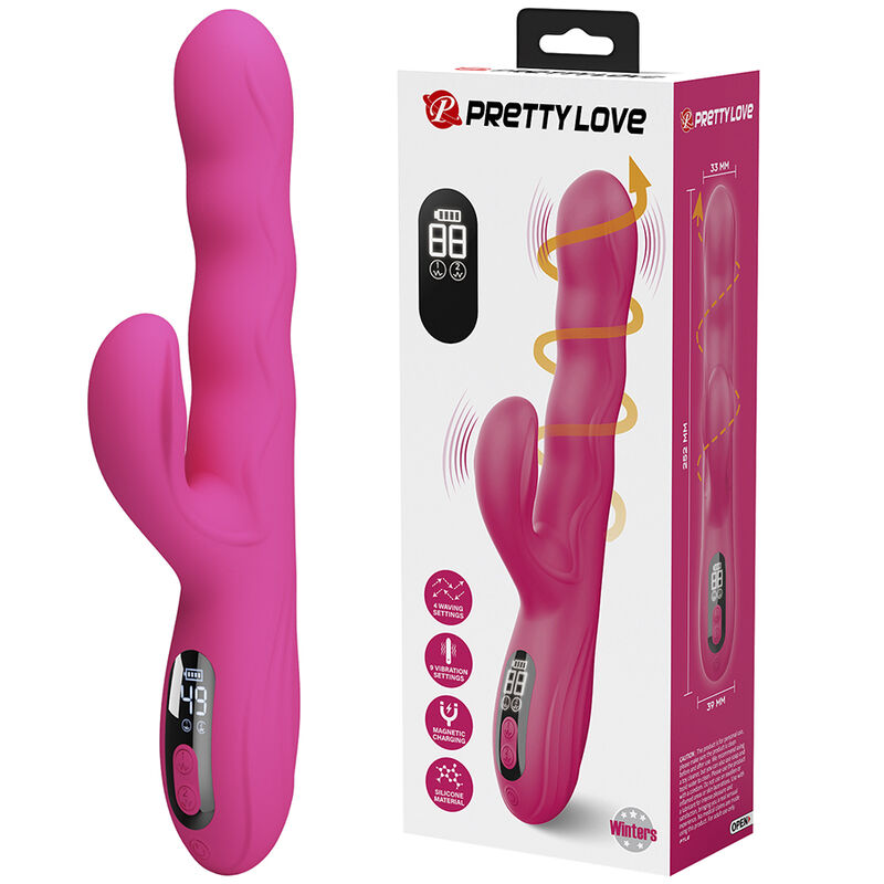Pretty Love - Winters Vibrador Rabbit Multifunción Con Pantalla Led Rosa 1 Pretty Love - Winters Vibrador Rabbit Multifunción Con Pantalla Led Rosa