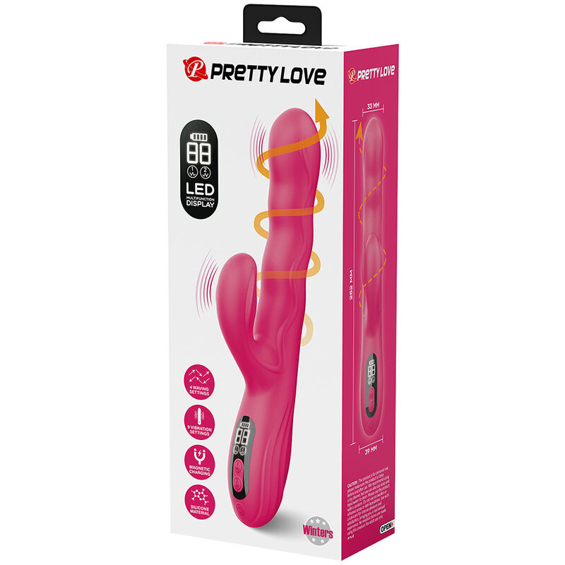 Pretty Love - Winters Vibrador Rabbit Multifunción Con Pantalla Led Rosa 10 Pretty Love - Winters Vibrador Rabbit Multifunción Con Pantalla Led Rosa - Imagen 10