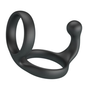 Crazy Bull - Florian Anillo Doble para Pene y Testículos Silicona Negro