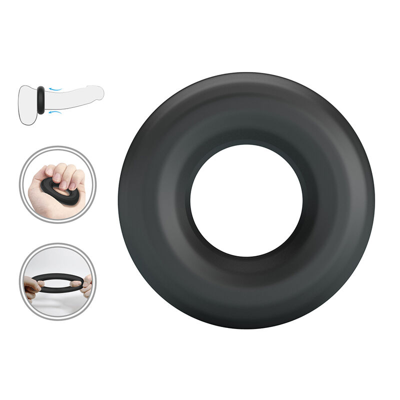 Crazy Bull - Urban Anillo Para Pene Silicona Super Soft Negro 5 Crazy Bull - Urban Anillo Para Pene Silicona Super Soft Negro - Imagen 5