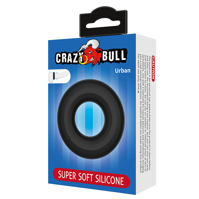 Crazy Bull - Urban Anillo Para Pene Silicona Super Soft Negro 7 Crazy Bull - Urban Anillo Para Pene Silicona Super Soft Negro - Imagen 7