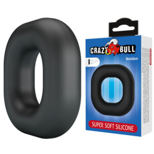 Crazy Bull - Walden Anillo para Pene Super Soft Silicona Negro