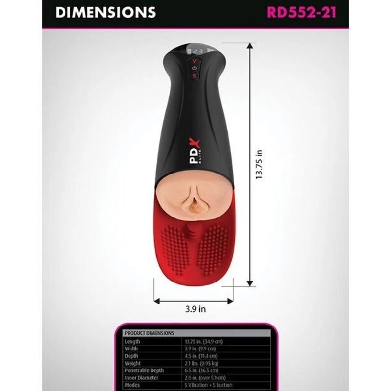 Pdx Elite - Masturbador Automático Fuck-O-Matic Pro Xl 42 Cm 5 Pdx Elite - Masturbador Automático Fuck-O-Matic Pro Xl 42 Cm - Imagen 5