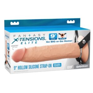 Fantasy X-Tensions - Arnés con Dildo Hueco Realístico Elite 24.1 Cm